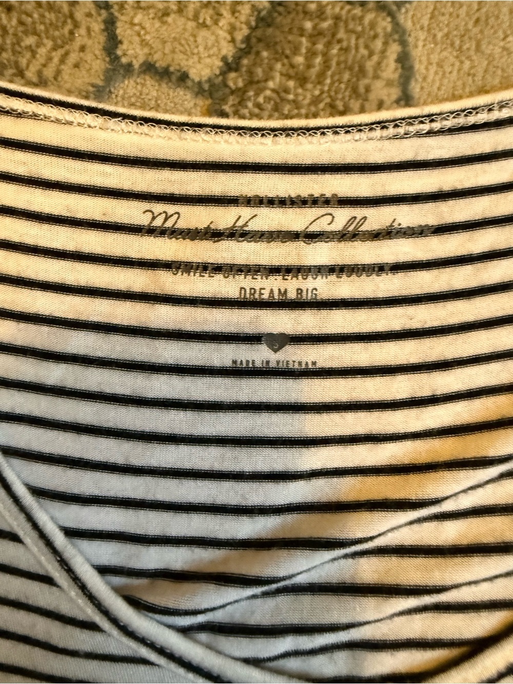Hollister Collection Striped Top - Black & White